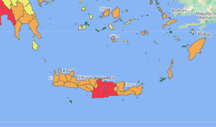 Covid19 - Στο «πορτοκαλί» του επιδημιολογικού χάρτη η Κάρπαθος