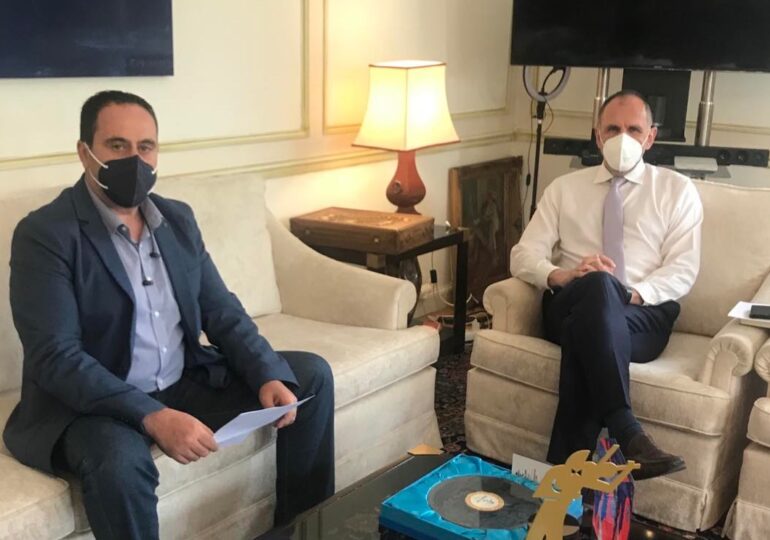 Ο Μανώλης Ανδρουλάκης στον υπ. Επικρατείας Γιώργο Γεραπετρίτη. Στην συζήτηση και θέματα της Καρπάθου