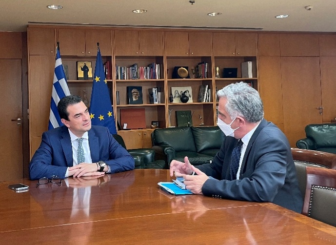 Συνεργασία του Βασίλη Α. Υψηλάντη με τον Υπουργό Περιβάλλοντος και Ενέργειας Κωνσταντίνο Σκρέκα  για την ενεργειακή επιδότηση στα Δωδεκάνησα