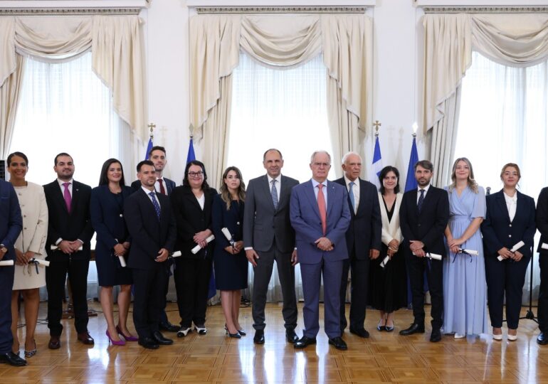 Χαιρετισμός Γιώργου Γεραπετρίτη, στην τελετή ορκωμοσίας της ΚΘ' Εκπ. Σειράς Υποψήφιων Ακολούθων Πρεσβείας (Αθήνα, 26.08.2025)
