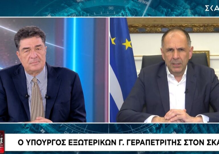 Ο Γιώργος Γεραπετρίτης στην τηλεοπτική εκπομπή του ΣΚΑΙ «Πόλεμος στο Ιράν - Η επόμενη μέρα» με τον Αλέξη Παπαχελά (05.03.2026)